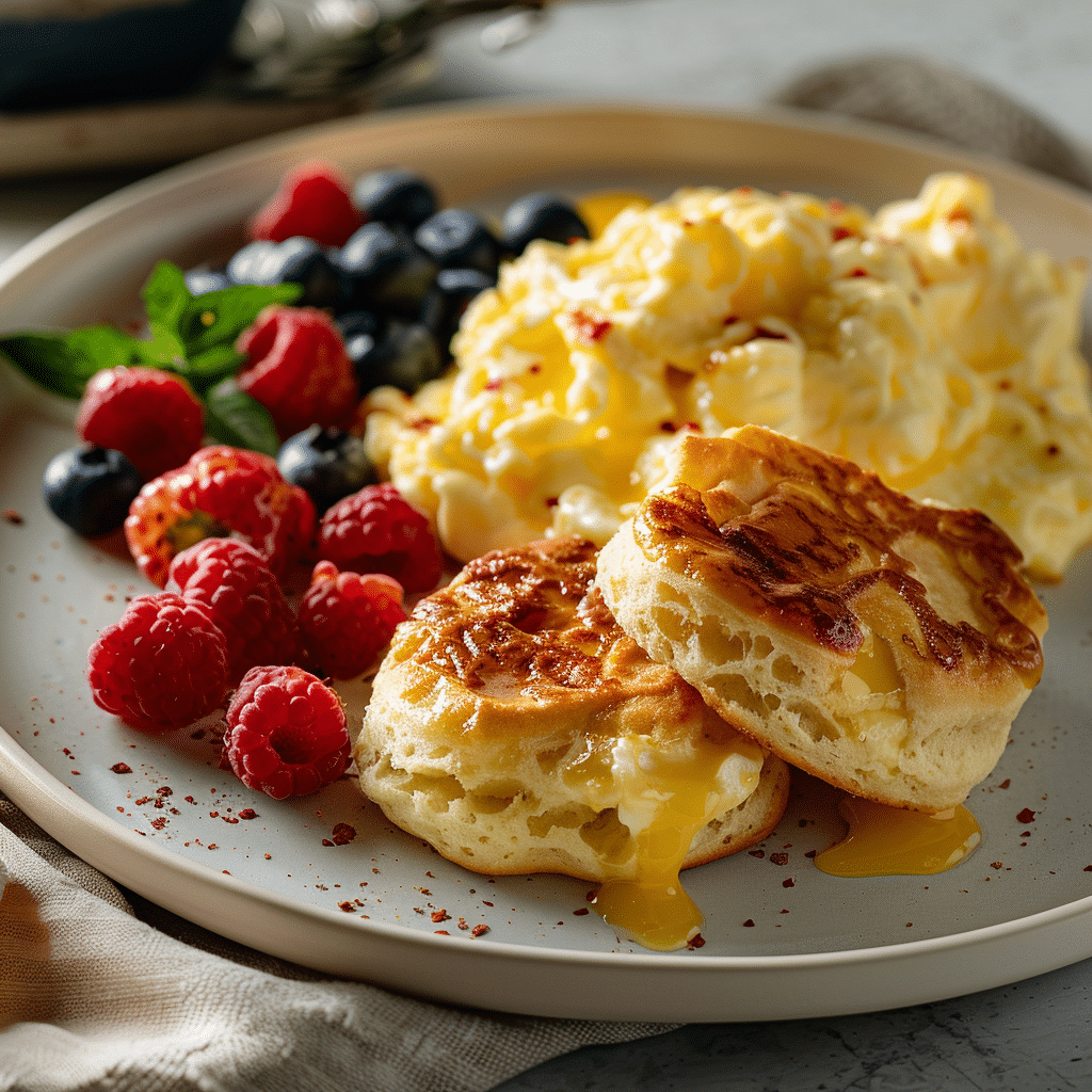 Breakfast Protein Biscuits: A Savoury Start to Your Morning 6 u4922897261 Plated serving of Breakfast Protein Biscuits slic 5e15cbfc c900 49bc a5bc 308345c7be5e 3