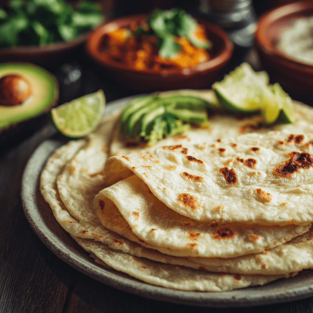 u4922897261 Warm homemade sourdough discard tortillas served e6b7cbb0 a017 4c26 8fbf becd5b406b4e 3