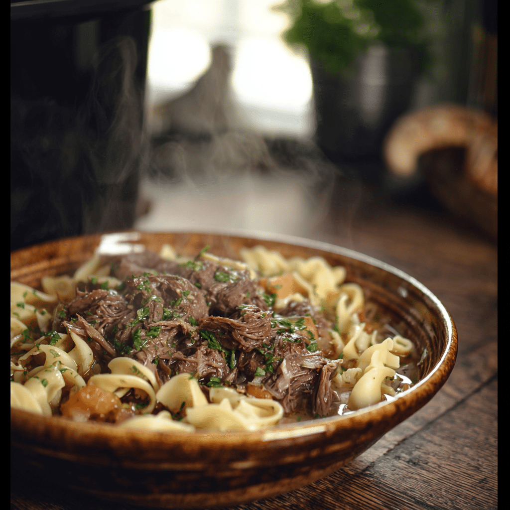 Crock Pot Beef and Noodles 6 u4922897261 httpss.mj .run8swBCUBGRMs A cozy kitchen table sce ad6c1420 9331 4f69 8098 59494c24b519 3