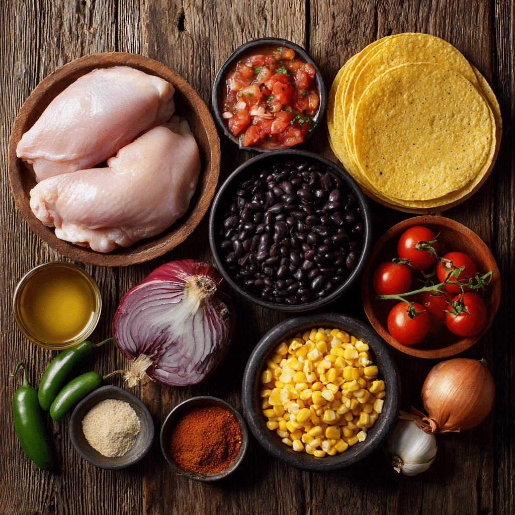 u4922897261 ingredients flat lay for chicken tortilla soup ra 829bce3e 8fe5 4907 95cf e43b717882ab 3