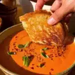 Middle-of-Winter Creamy Tomato Soup (Canned Tomatoes) 3 Bowl of creamy tomato soup made with canned tomatoes