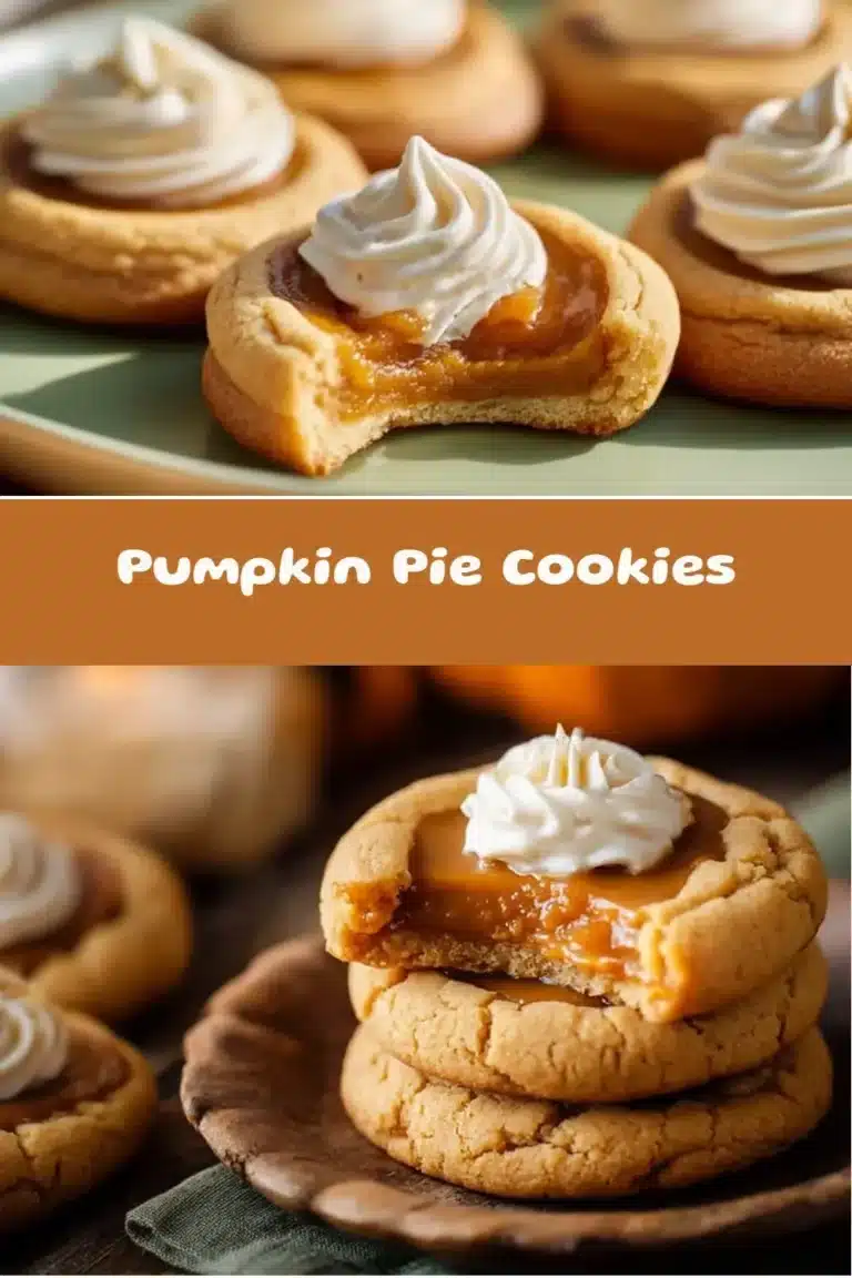 Delicious pumpkin pie cookies decorated with autumn spices and flavors