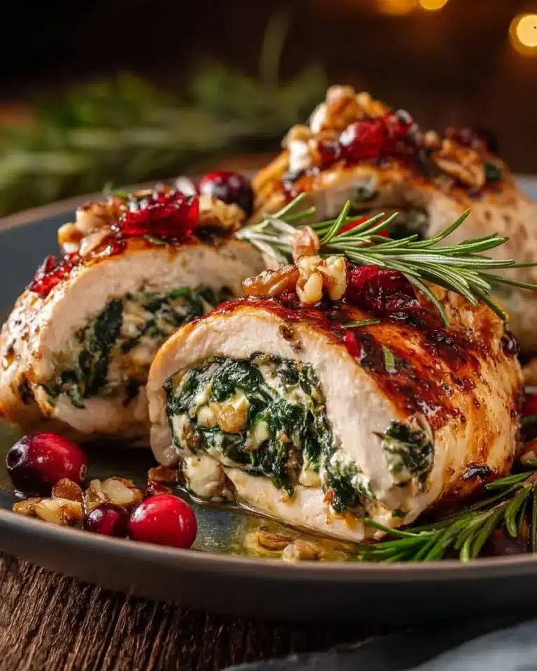 Spinach & Cranberry Stuffed Chicken Breasts 2 Spinach and Cranberry Stuffed Chicken Breasts for a delicious dinner option