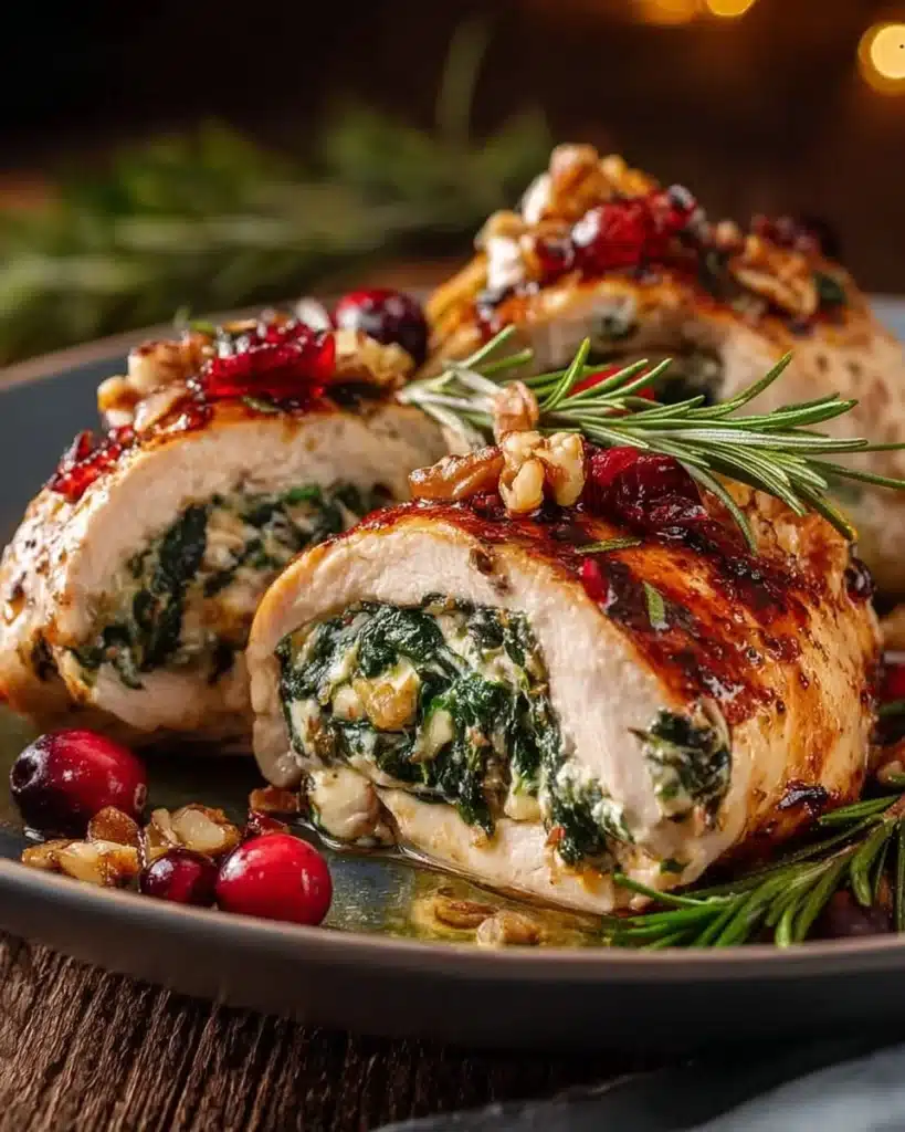 Spinach and Cranberry Stuffed Chicken Breasts for a delicious dinner option