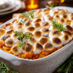 Marshmallow Topped Sweet Potatoes 3 u4922897261 A close up food photography shot of a casserole d 571160e4 abd1 48d6 9eae e3c285386377 1