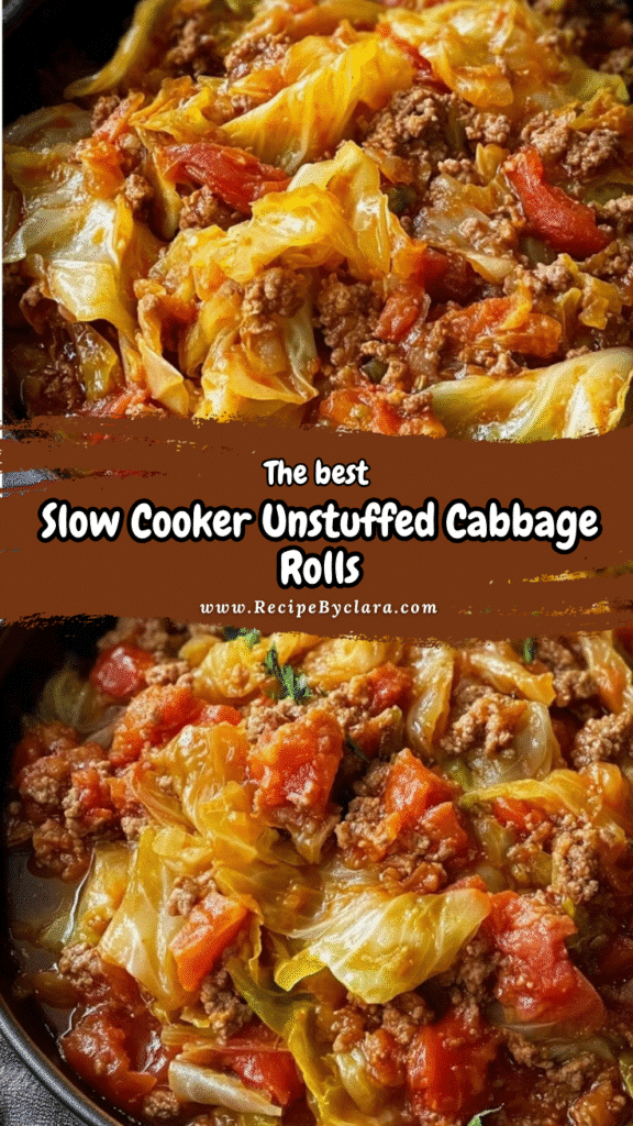 Slow Cooker Unstuffed Cabbage Rolls