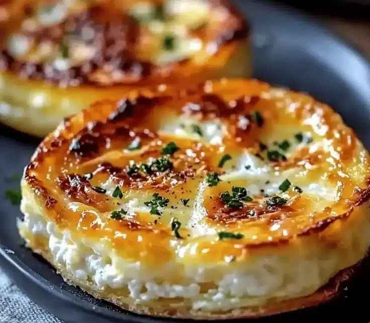Baked Cottage Cheese Eggs: Amazing Protein-Packed Breakfast Bliss 2 Baked cottage cheese eggs served on a plate, perfect protein-packed breakfast.