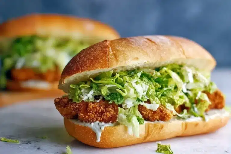 Delicious Chicken Caesar sandwich with grilled chicken and fresh ingredients