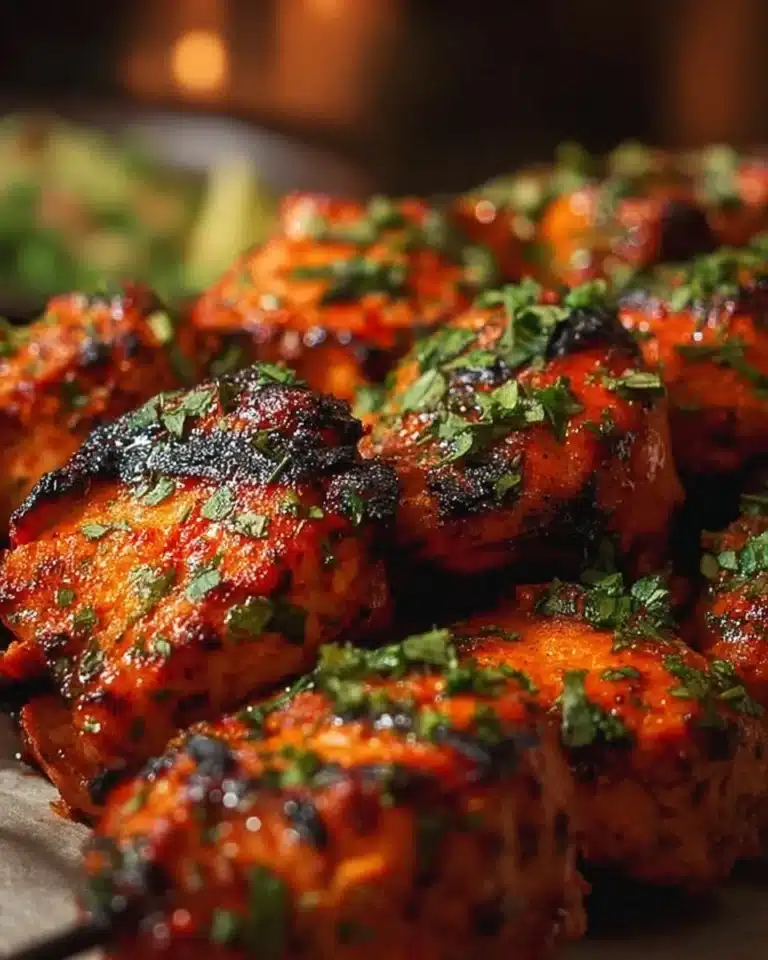 Delicious Chicken Tikka Kebab served on a plate with dipping sauce