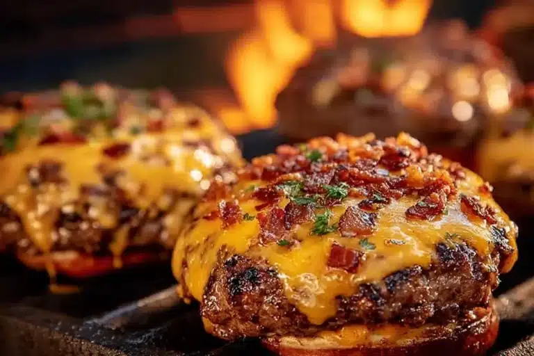 Delicious Crack Burgers recipe showcasing juicy, flavorful burgers on a grill