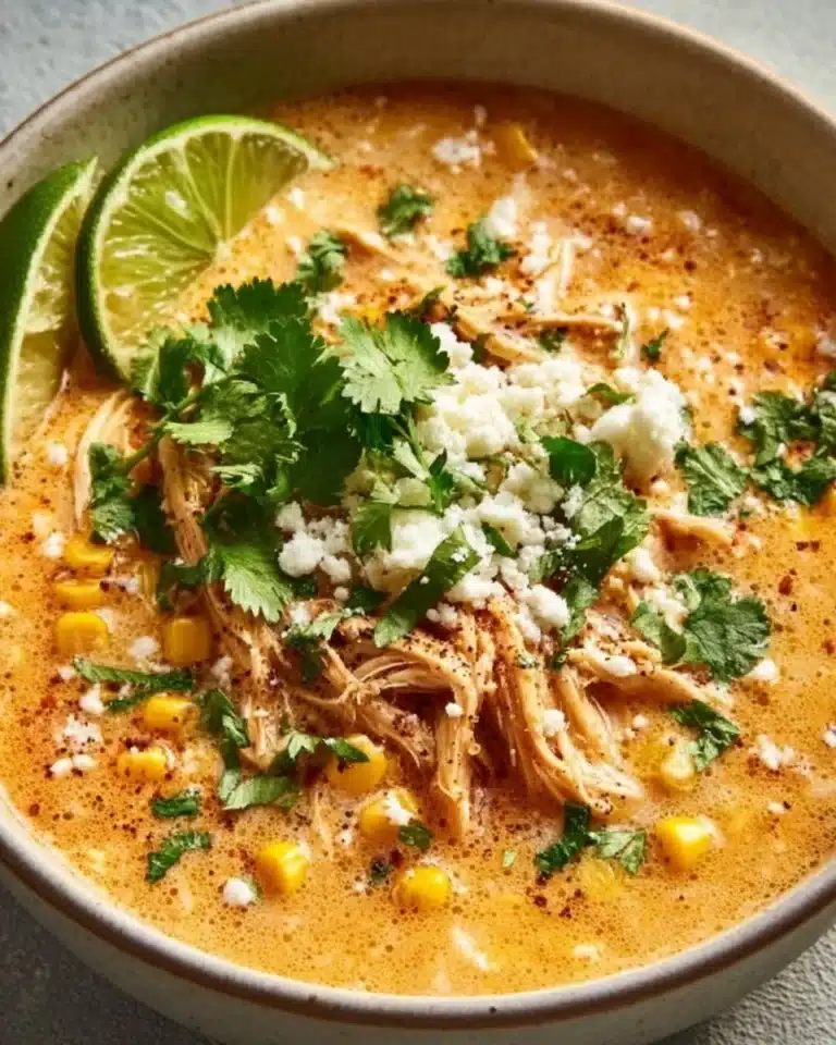 Mexican Street Corn Soup 2 Bowl of flavorful Mexican street corn soup topped with cilantro and cheese
