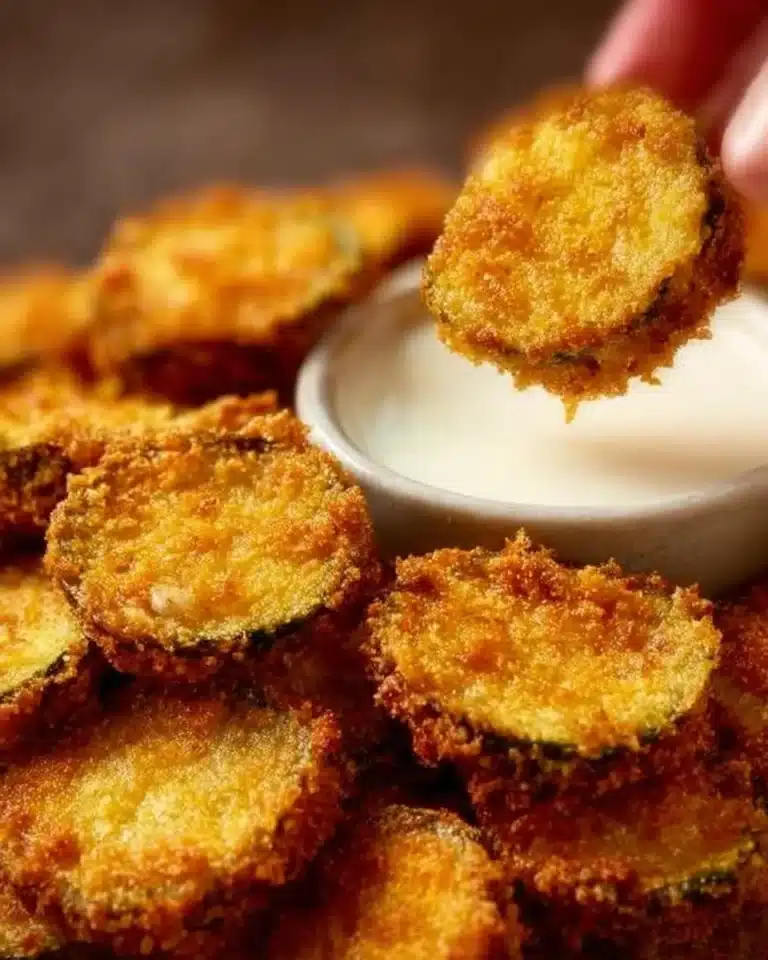 Crispy air fryer fried pickles served with dipping sauce