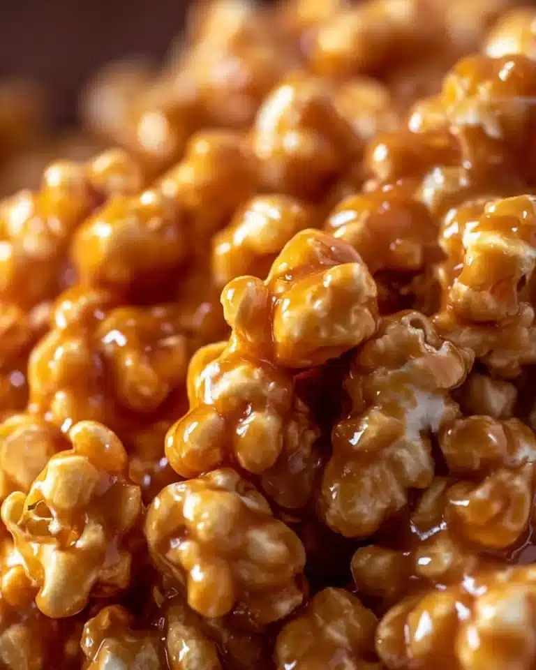Delicious caramel corn mixed with crunchy almonds in a bowl