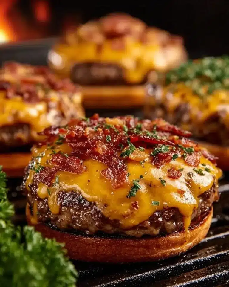 Delicious Crack Burgers served with toppings and sauces