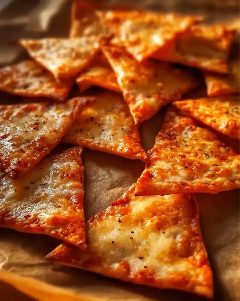 A bowl of crispy pizza chips, a delicious and flavorful snack option.