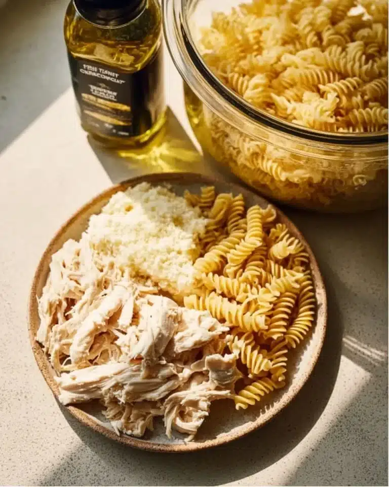 Crockpot Garlic Parmesan Chicken Pasta 2 Crockpot Garlic Parmesan Chicken Pasta dish featuring creamy sauce and tender chicken