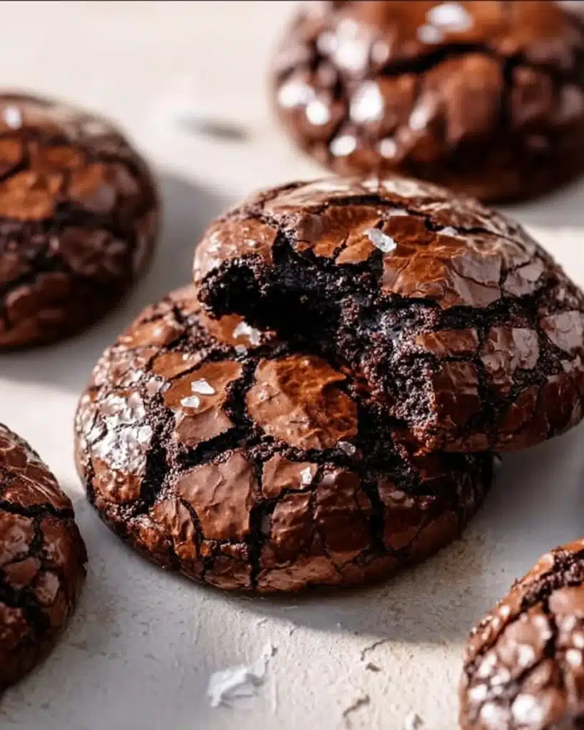 Delicious gourmet brownie cookies with a rich chocolate texture
