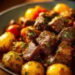 high protein slow cooker garlic butter beef bites 2026 01 12 040420 819x1024 1