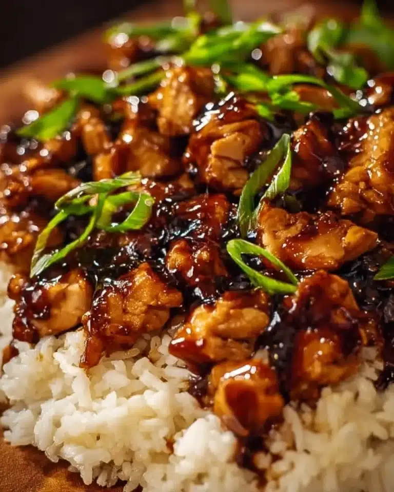 Honey BBQ Chicken Rice 2 Delicious Honey BBQ Chicken served over fluffy rice