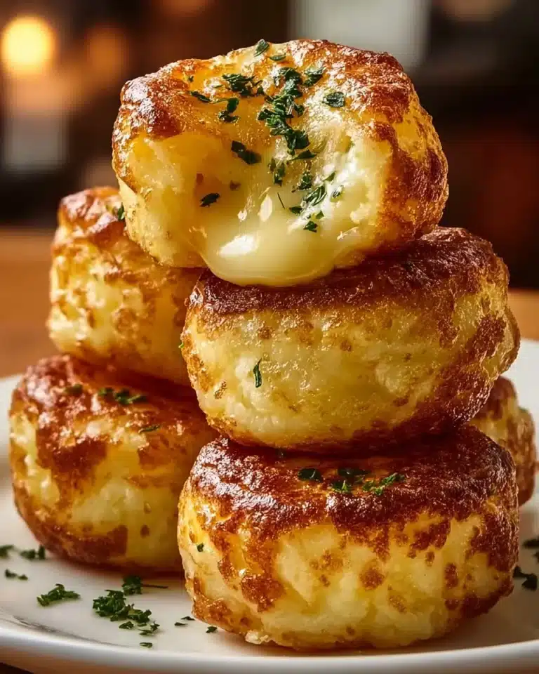Mashed Potato Cheese Puffs 2 Delicious mashed potato cheese puffs ready to be enjoyed as a savory snack.