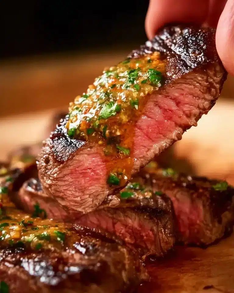 Sizzling Cowboy Butter Steak Recipe 2 Delicious Cowboy Butter Steak served with garlic herb butter sauce.