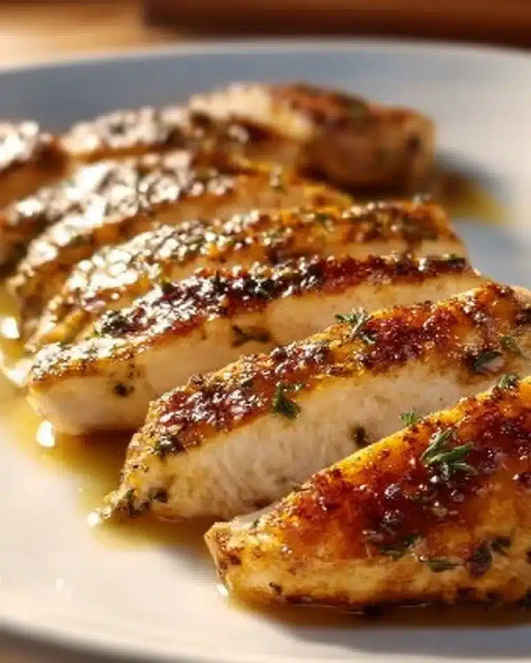 Slow Cooker Chicken Breast 2 Slow cooker chicken breast with herbs and spices in a serving dish