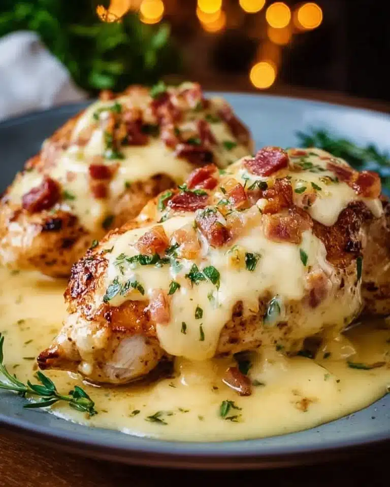 Texas Roadhouse-inspired smothered chicken topped with savory sauces.