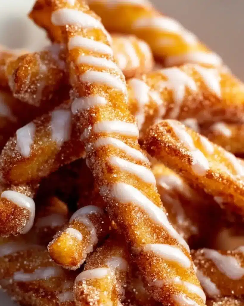 Crispy air fryer apple fries served in a bowl