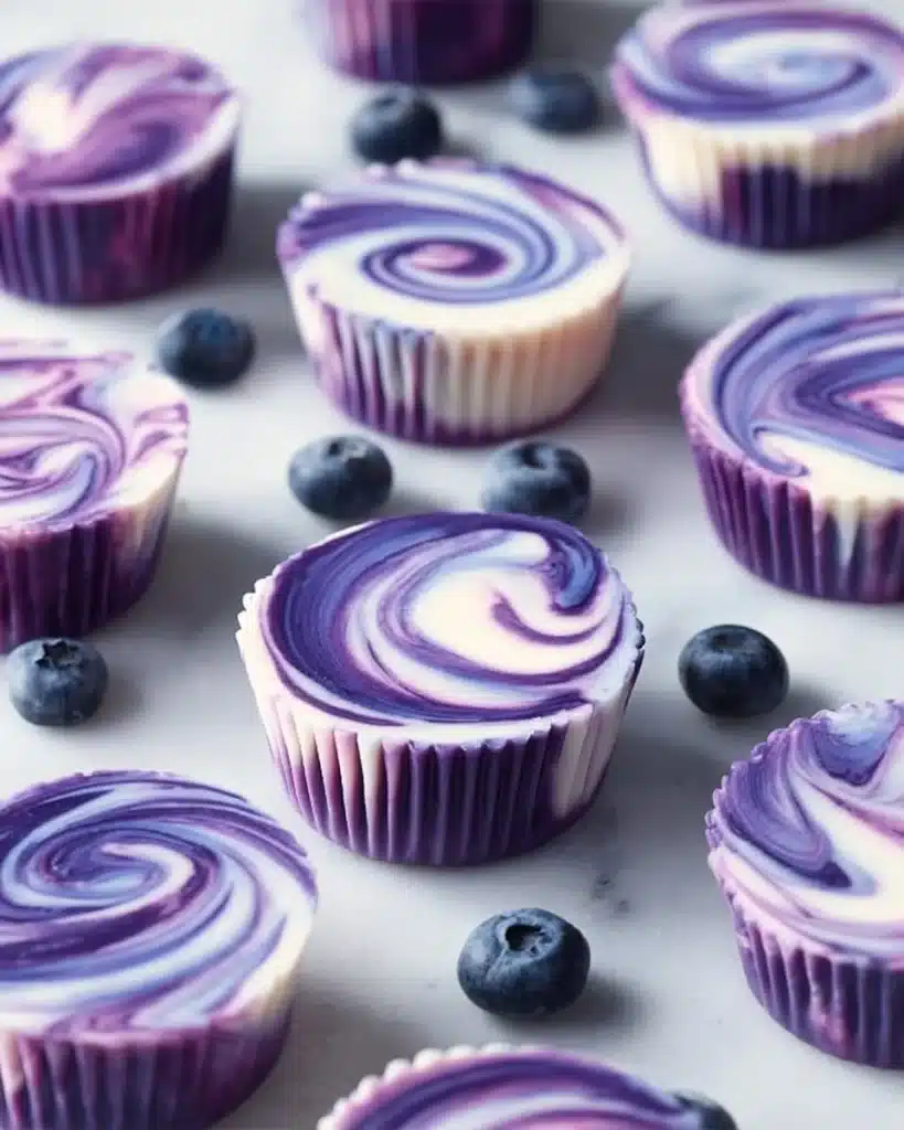 Blueberry Swirl Yogurt Bites - a tasty and healthy snack option