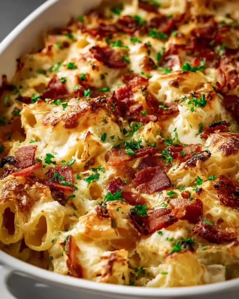 Delicious Crazy Good Casserole served on a plate with fresh ingredients