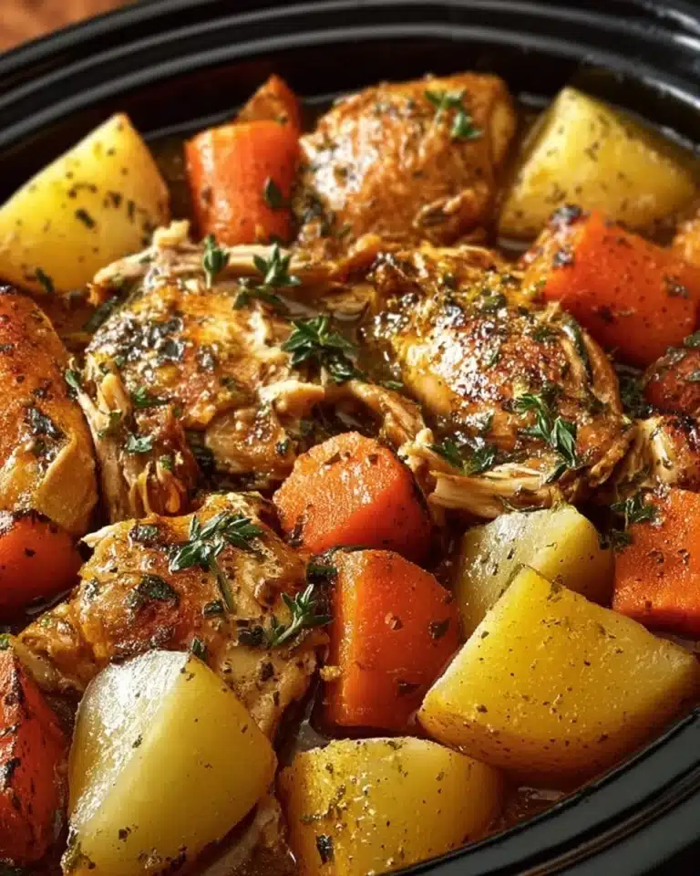 Garlic Butter Chicken cooked in a crockpot for tender and delicious flavor
