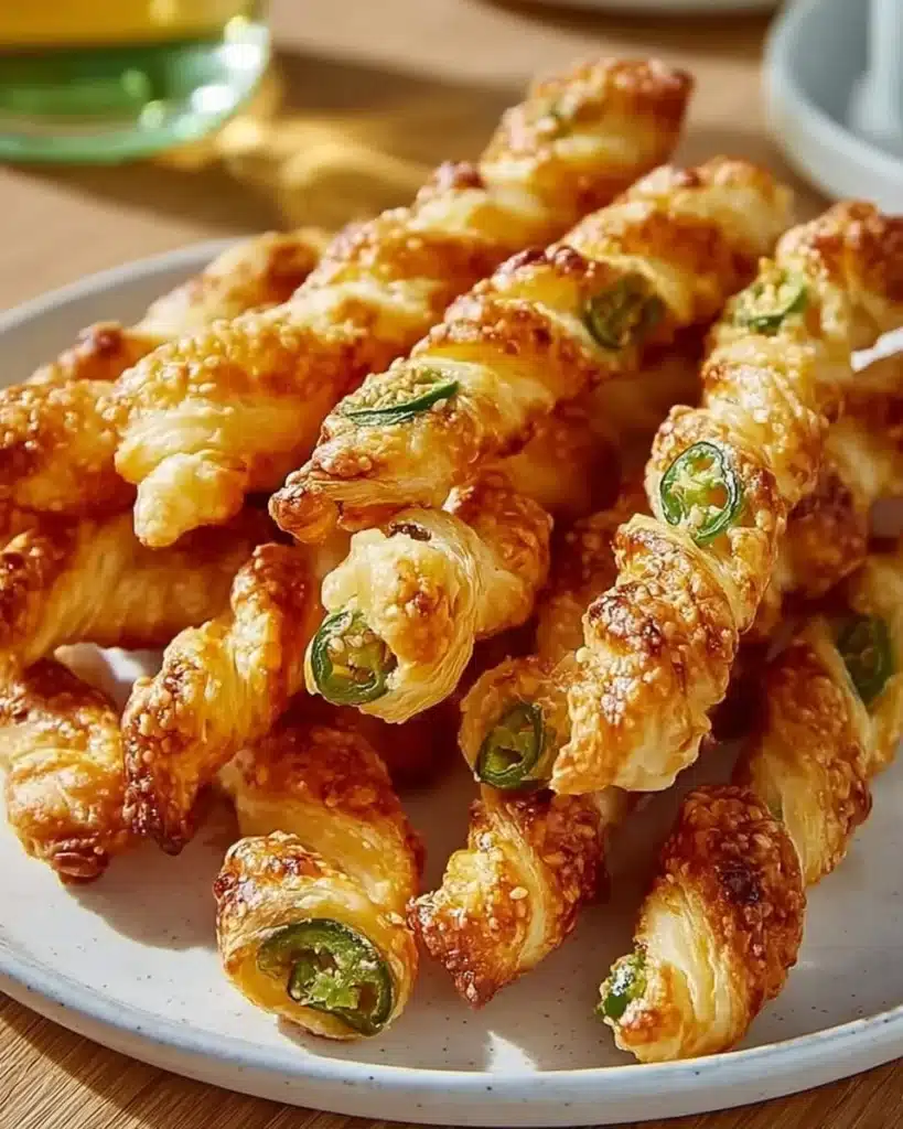 Plate of jalapeno popper twists served for game night