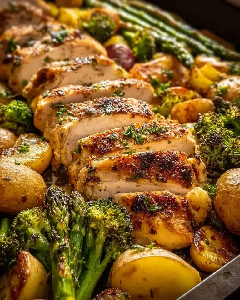 Sheet Pan Garlic Butter Chicken and Veggies 2 Sheet pan garlic butter chicken with colorful roasted vegetables