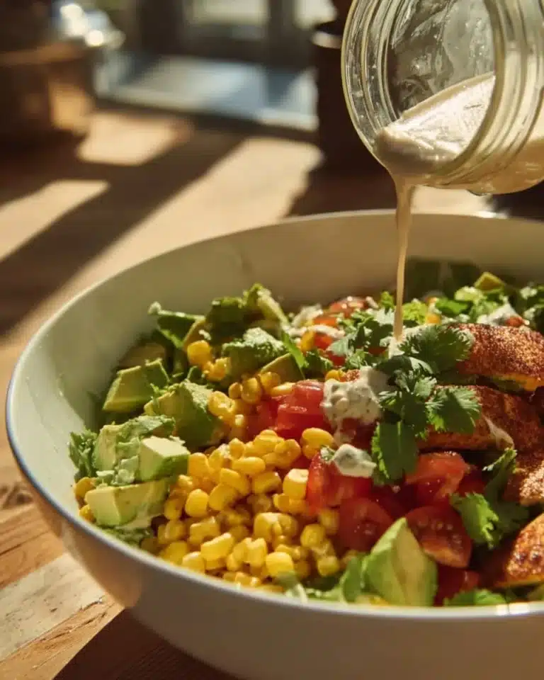 Copycat Santa Fe Salad with Chicken 2 Delicious copycat Santa Fe Salad with chicken and vibrant ingredients.