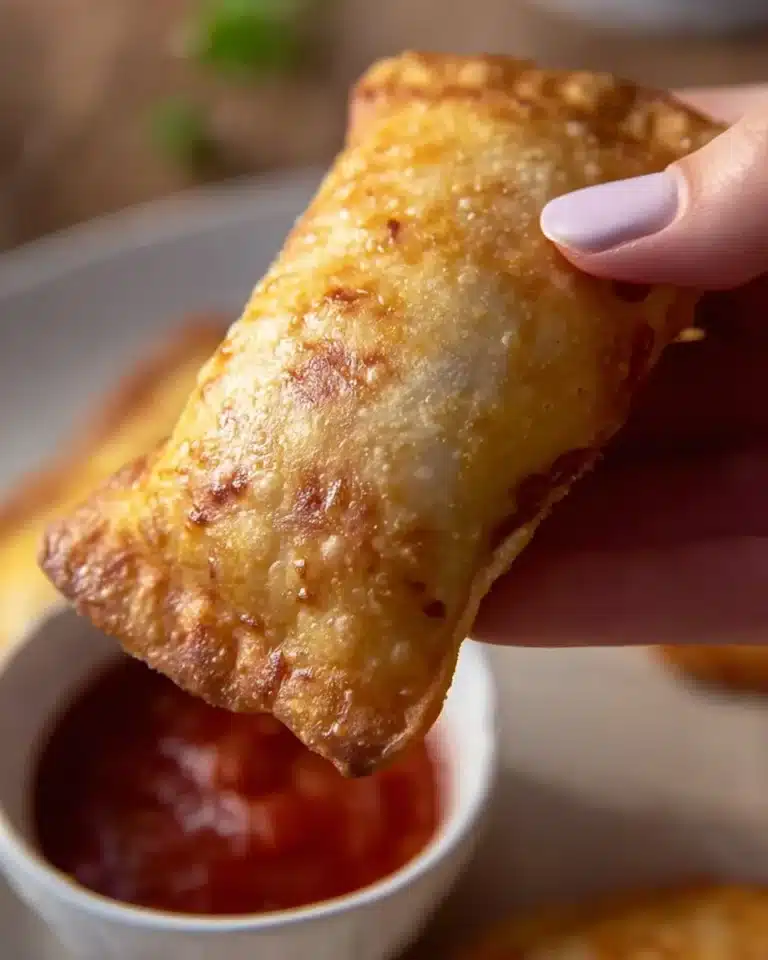 Homemade pepperoni pizza pockets fresh out of the oven