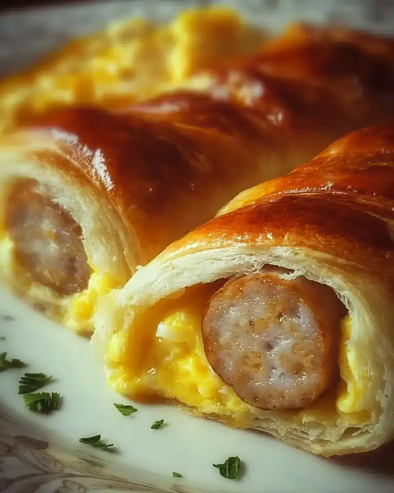 Sausage egg breakfast roll served on a plate, ready to enjoy.