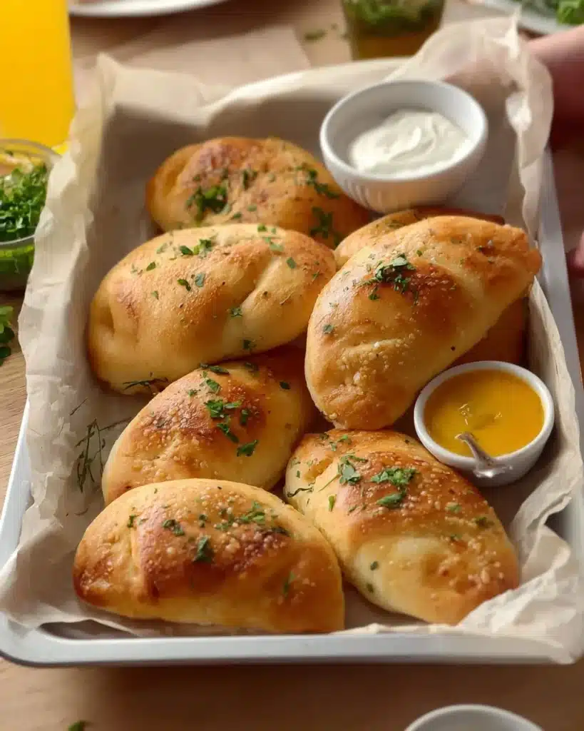 Golden soft fried buns served warm, perfect addition to any meal