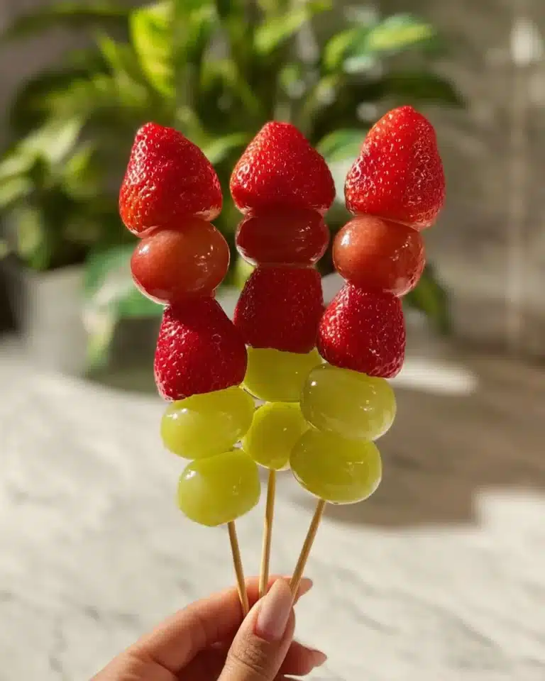 Homemade Tanghulu - Chinese candied fruit on a stick