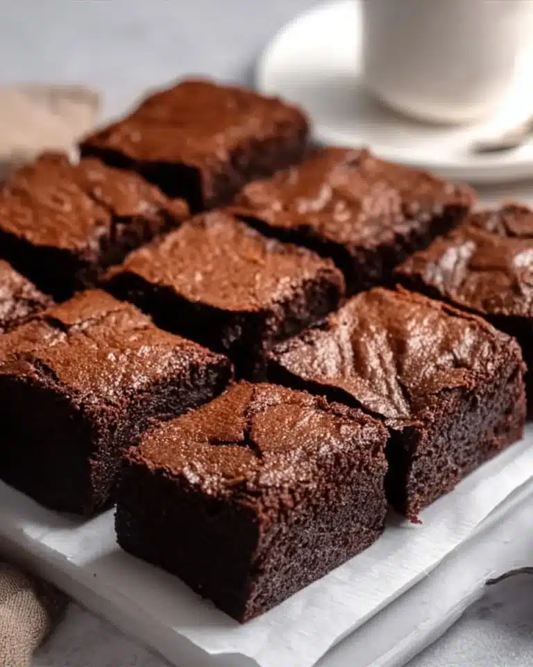 Deliciously rich sourdough brownies made from sourdough discard