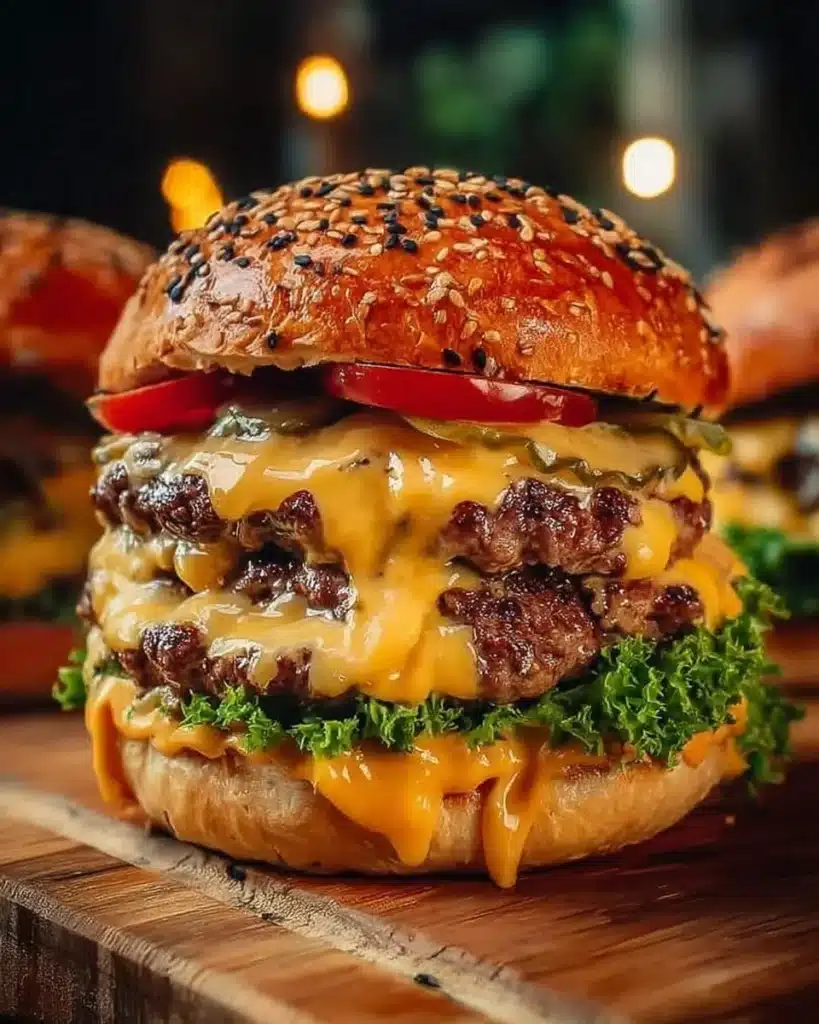Delicious Crack Burgers served with toppings and sides in a gourmet setting.