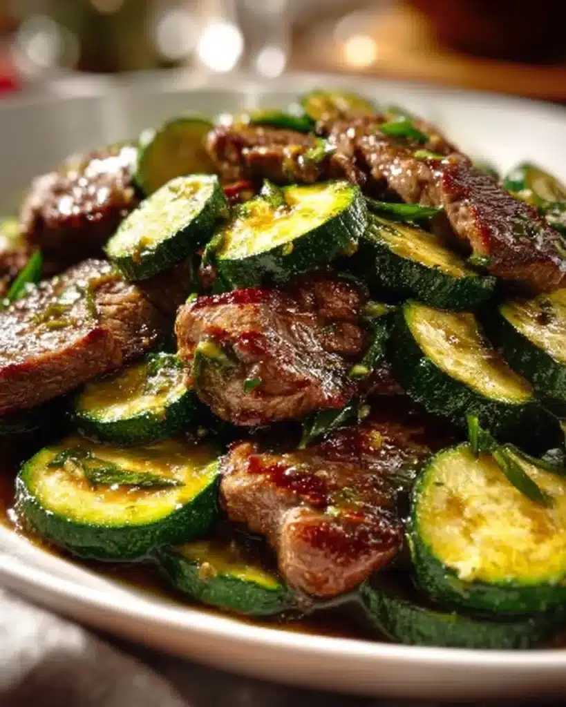 Delicious garlic butter steak bites served on a platter.