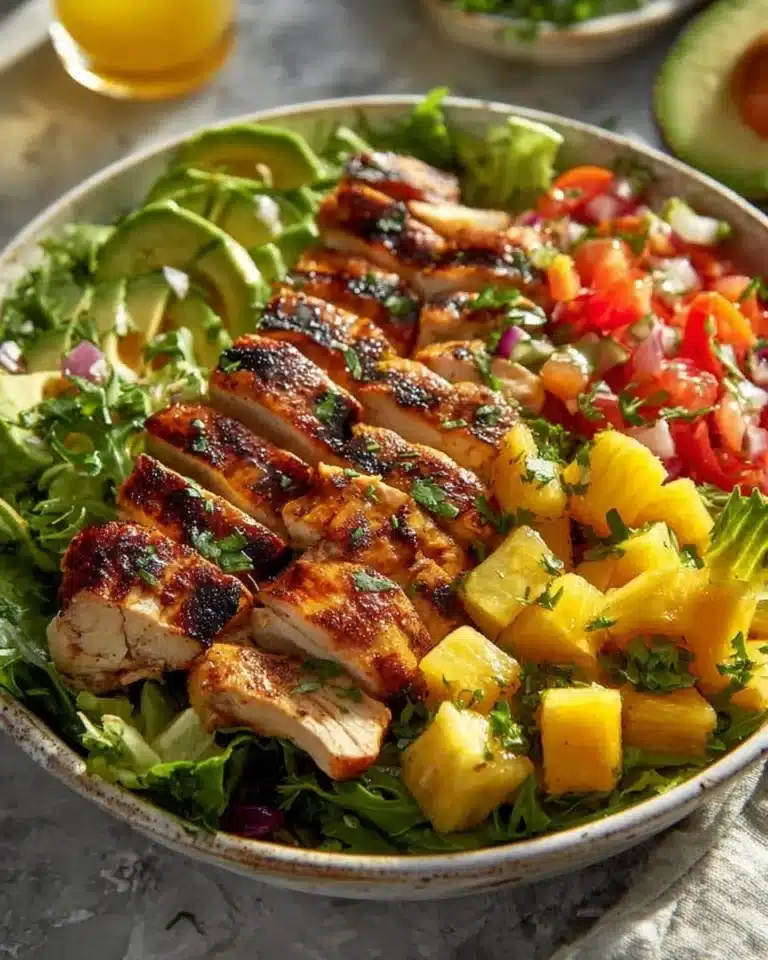 Hawaiian Chicken Salad with fresh ingredients and vibrant colors