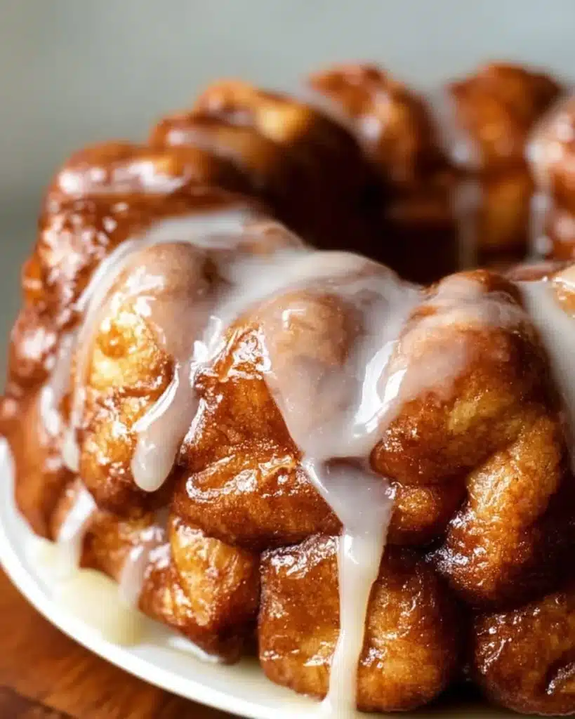 Freshly baked sourdough monkey bread with golden brown crust and fluffy interior
