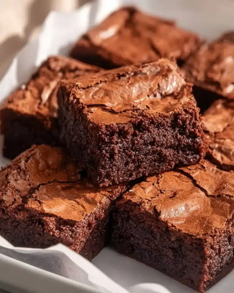 Tasty Sourdough Discard Brownies 2 Deliciously moist sourdough discard brownies on a plate